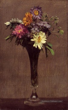  fleurs - Marguerites et Dahlias peintre de fleurs Henri Fantin Latour